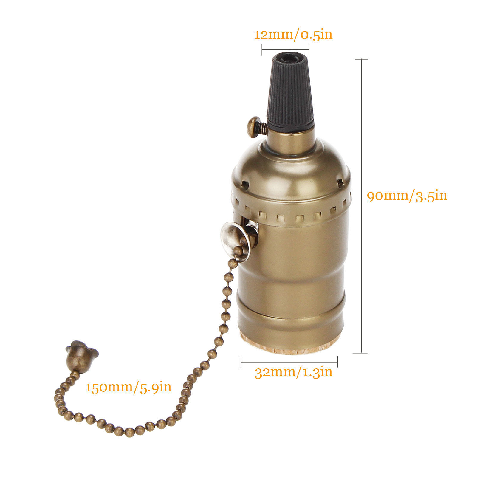 Lamp Base E27 Retro Edison Light Holder Pendant Bulb Screw Socket With