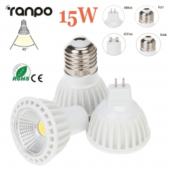 15W Dimmable LED Bulbs Spotlights E27 E26 MR16 GU10 110V 220V 12V 50W Replace