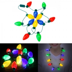 LED Christmas Lights Necklace Light Up Bulb for Wedding Party Celebration Favors