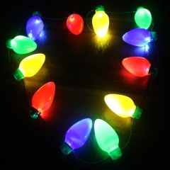 LED Christmas Lights Necklace Light Up Bulb for Wedding Party Celebration Favors
