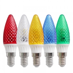 Colorful LED Chandelier Candle Light Bulb E14 E27 E12 85-265V 25W 50W Equivalent