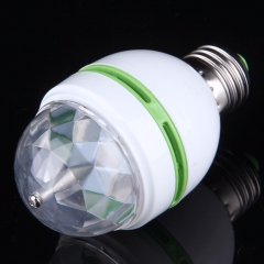 Ranpo E27 3W RGB LED Crystal Ball Rotating Stage Light Bulbs Disco Party Xmas Lamp