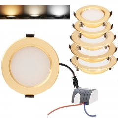 RANPO LED Ceiling Lights Matte Light Guide Plate 3W 5W 7W 9W 12W Recessed Downlight