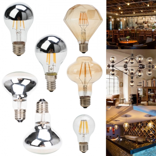 Ranpo E27 E14 220V Vintage Retro Edison LED Filament Light Bulb home decor Lamp Bright