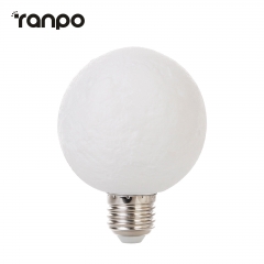 Ranpo LED Moon Light Lamp E12 E27 3W 3D Printed Bulb 110V Warm White For Home Decor