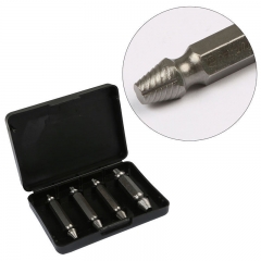 Ranpo 4X Broken Damaged Bolt Remover Speed Out Screw Extractor Drill Bits Guide Set
