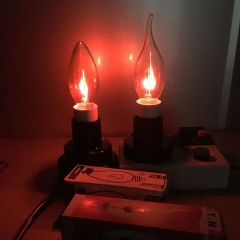Ranpo E14 E27 3W Filament Candle Flicker Light Bulb Fire Flame Retro Christmas Decor