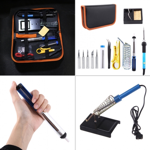 Ranpo 60W Adjustable Electric Temperature Welding Soldering Iron Kit Set AC 110V 220V