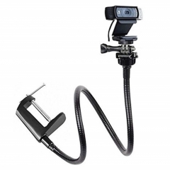 Flexible gooseneck for webcam holder