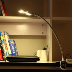 Clip Led sur lampe de lecture avec col de cygne