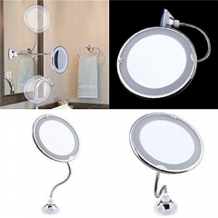 10x Magnification Lighted Make Up Flexible Mirrors