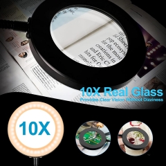 10X лупа: вы можете использовать световое и настольное стекло и регулируемый гусениек светодиодный лупа для паяльных работ, ремесел