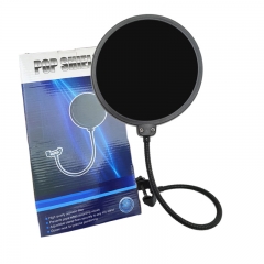 Studio Wind Screen Pop Filter Mask Shield-Studio Pop Filter/360 degree Flexible Gooseneck Holder Microphone Pop Filter