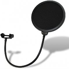 Studio Wind Screen Pop Filter Mask Shield-Studio Pop Filter/360 degree Flexible Gooseneck Holder Microphone Pop Filter