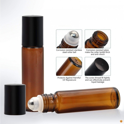 Factory supply aromatherapy essential oil roller bottle deodorant 10ml roller ball bottle for essential oils