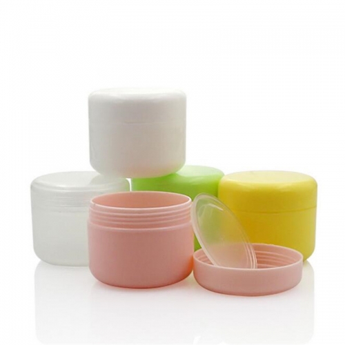 50pcs/lot 20g colorful empty cosmetic jar, plastic mini jar container for skin care cream