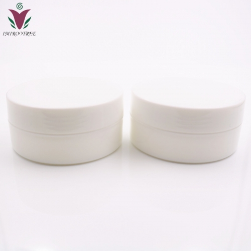 Free shipping 300pcs/lot 5g 5ml PP White small cosmetic jar containers,empty mini plastic cream jar with hollow bottom