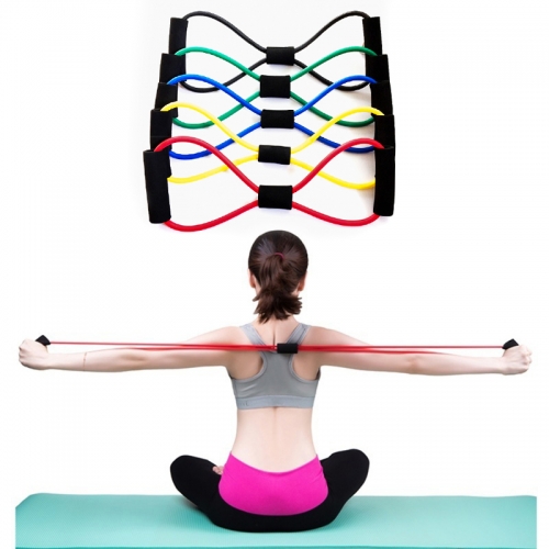 Free Shipping 【Ready Stock】1pc Colorful Resistance Band Yoga Pilates Abs Exercise Stretch Fitness Tube Workout Bands