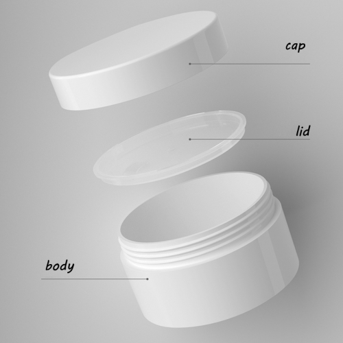 12pcs/lot 10g White cosmetic jar with inner lids, Plastic empty hollow bottom cream jar for skin care cream