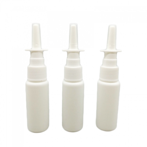 10sets/lot 30ml HDPE white Nasal Spray bottle,  plastic empty refillable bottle for Pharmaceutical use