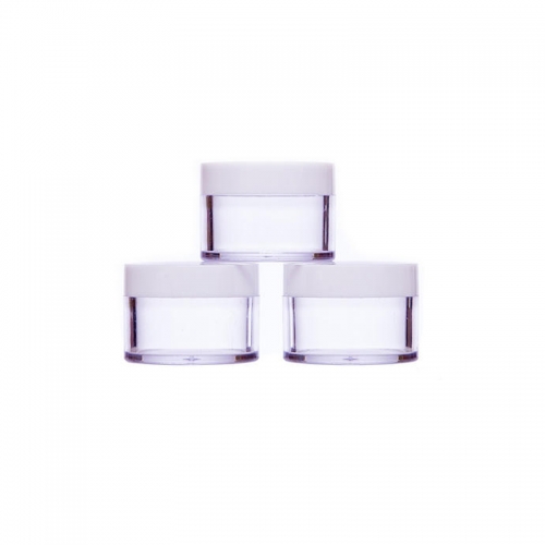 12pcs/lot 10g travel bottle container plastic clear cylinder cosmetic small jar with Screw-on Cap