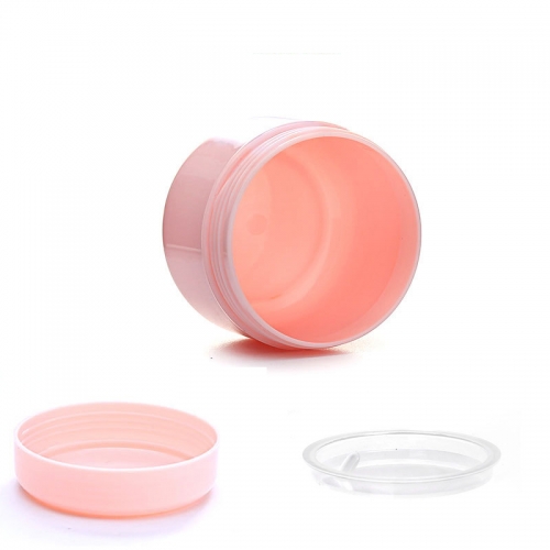 12pcs/lot 50g 50ml plastic cream jar with 6 different colors,  empty makeup container for cosmetic packaging