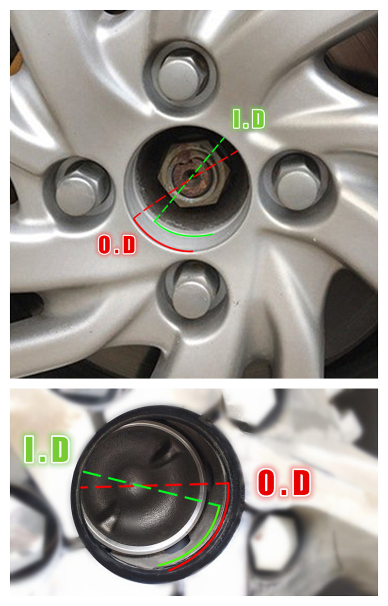 Wheel Center Cap Size Chart