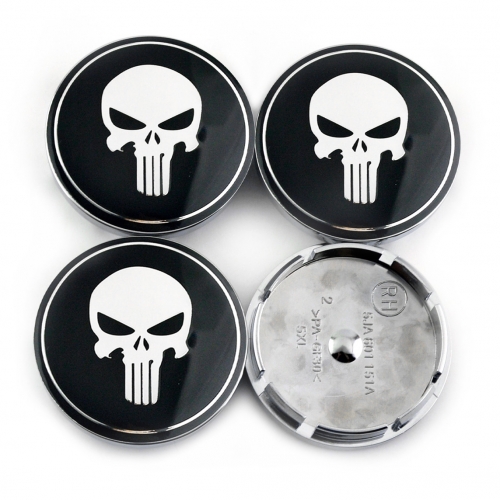 4pc Skoda Punisher 56mm 2 5/32in Wheel Center Caps #5JA 601 151A