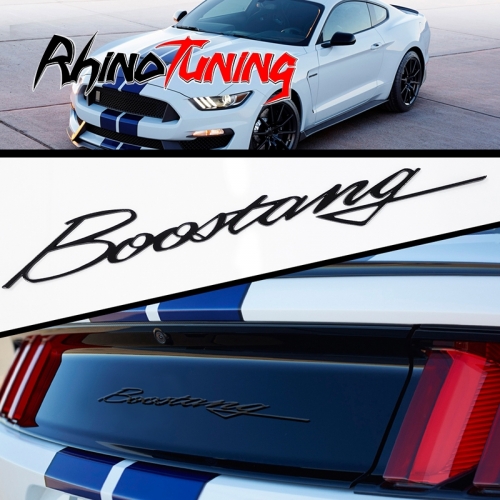 Rhino Tuning Mustang Boostang Car Styling Boostang Emblem For Mustang Shelby GT350 GT350R Turbo Auto Rear Boot Letter Badge 808