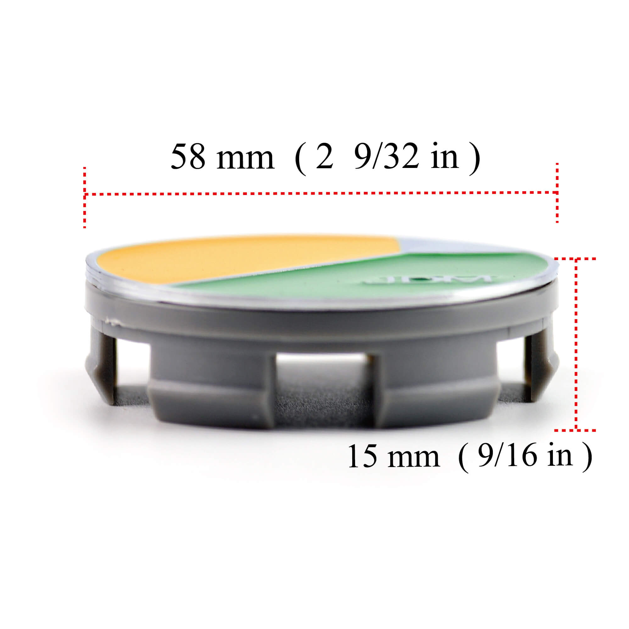 Ame.motor 65mm Wheel Center Caps Set Of 4 - Black ABS Plastic For 2010-2014 Mustang & Other Models