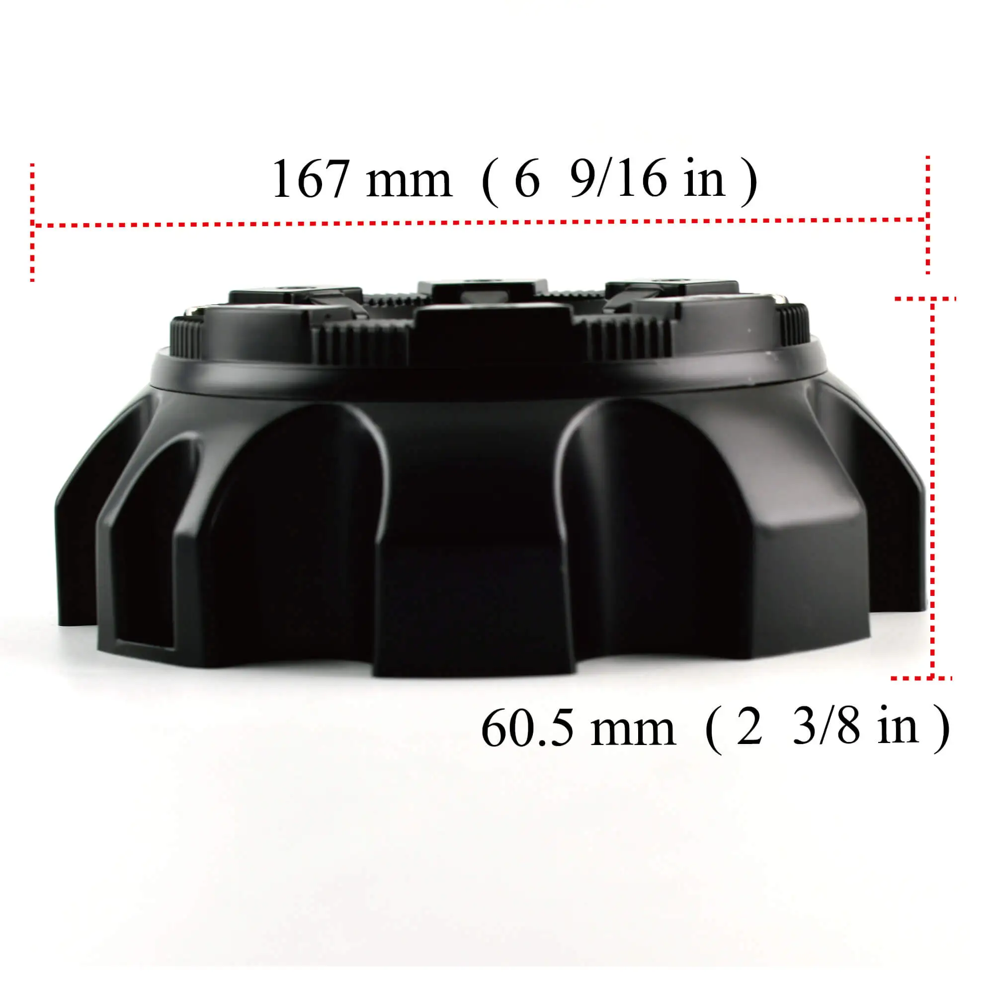 1pc 167mm 6 9/16in Wheel Center Cap #C-816S Matt Black - 20214755 1 format,webp