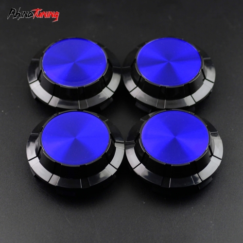 4pcs GMC Cadillac Chevy 83mm 3 1/4in Wheel Center Caps #19333200 Blue Label Black Base