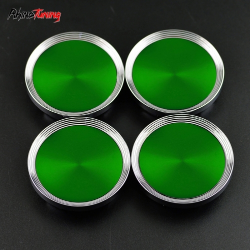 4pcs Volkswagen 66mm 2 19/32in Wheel Center Caps #3B7601171 Green