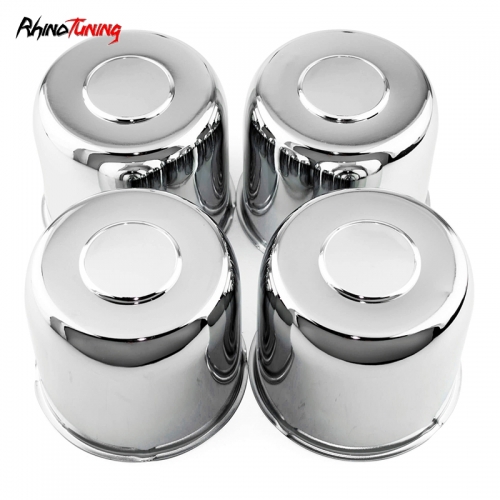 124mm 4.88in Trailer Wheels Rims Center Caps Chrome