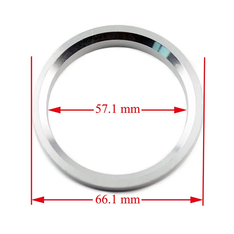 4pcs 67mm 2 5/8in Reducing Ring Aluminum Alloy Auto Parts Silver 1 format,webp