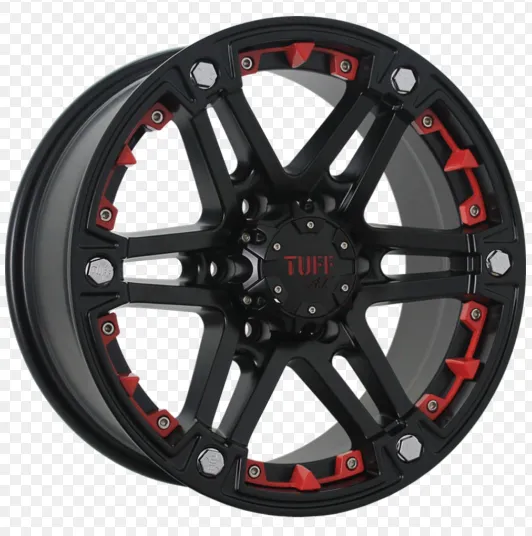 6pcs (1set) TUFF T-01 16" Wheel Trim Strip Kit Red 3 format,webp