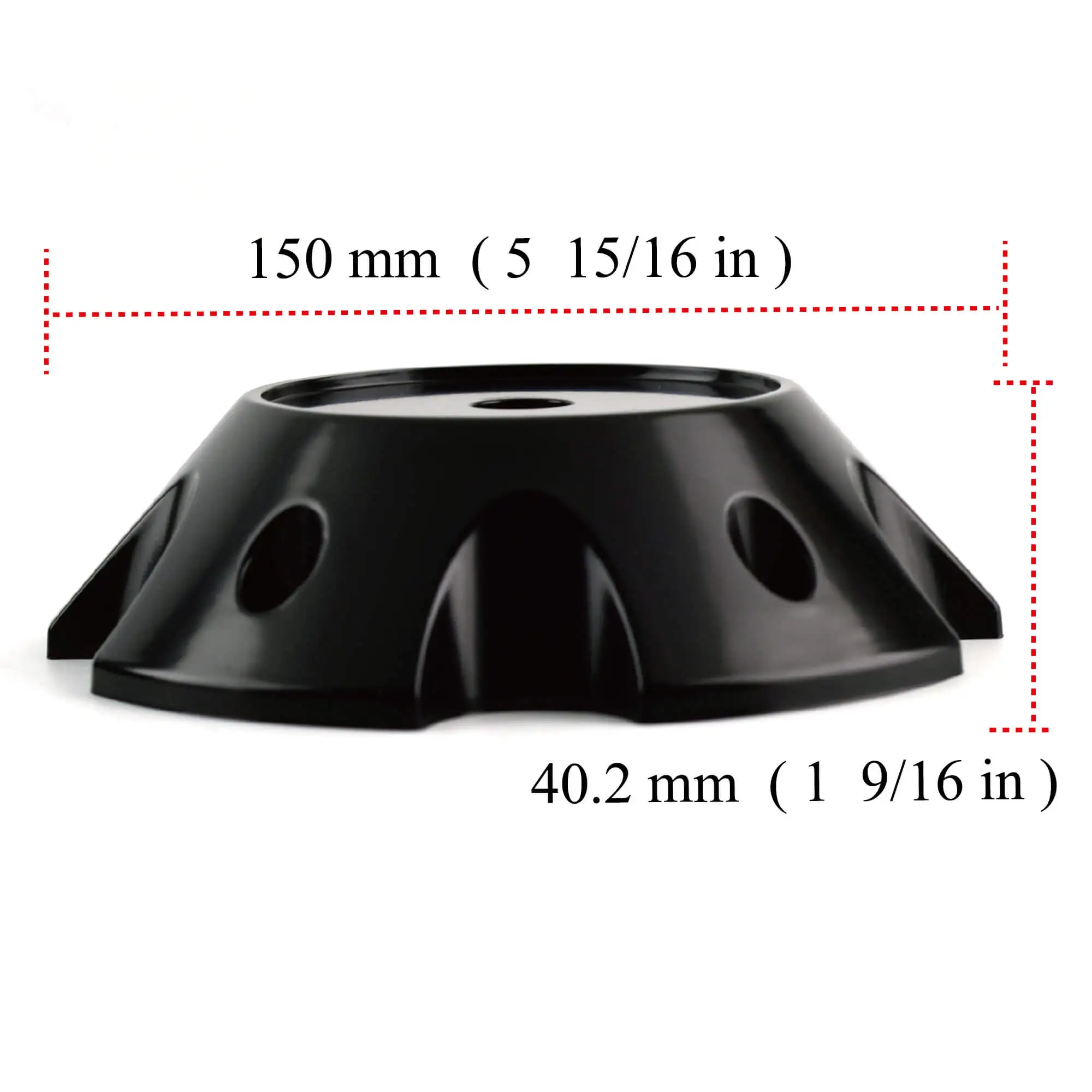 4pcs METAL MUSCLE A.T 150mm 5 15/16in Wheel Center Caps Matte Black 1 format,webp