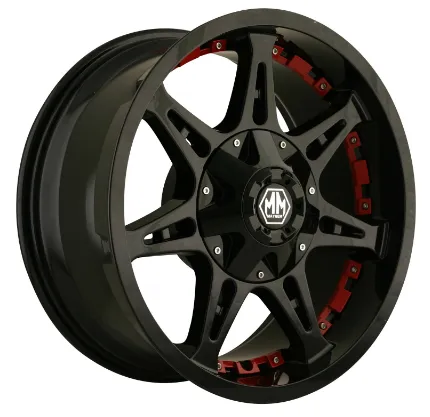 7pc(1set)Mayhem Missile 20" Wheel Trim Strip Kit Black 2 format,webp