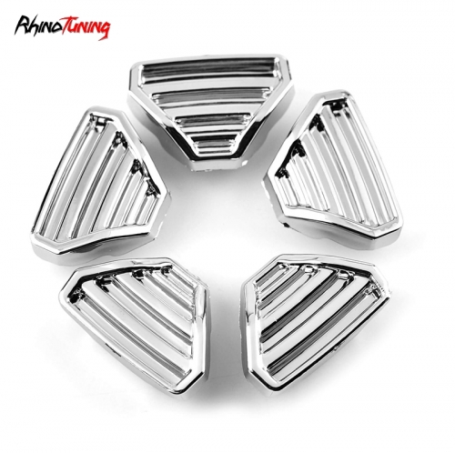 5pcs（1set） TUFF T-10 Wheel Trim Strip Kit Silver Plating