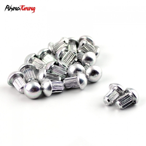 100pcs ZSD31 Metal Dome Wheel Rim Lip Rivets Nuts