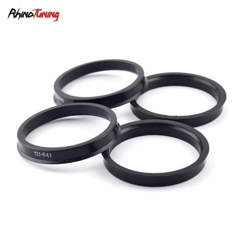 4pcs 73mm 2 27/32in Reducing Ring Auto Parts Black