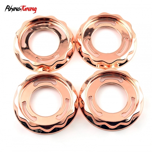 4pcs BBS 101mm 3 31/32in Wheel Center Cap Parts #09.24.383 Rose Gold