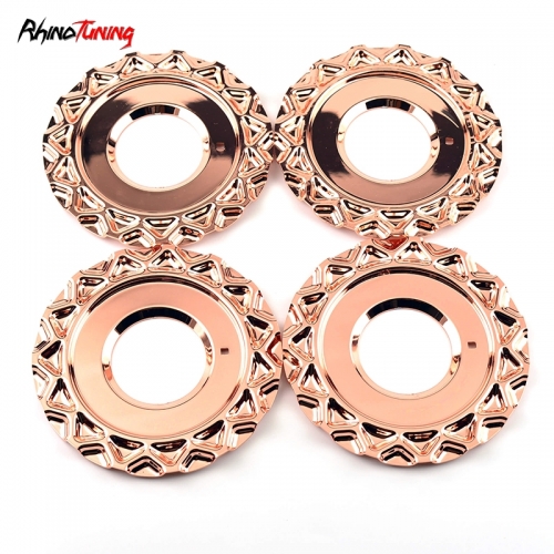 4pcs BBS 151mm 5 15/16in Wheel Center Cap Parts #09.24.038 Rose Gold