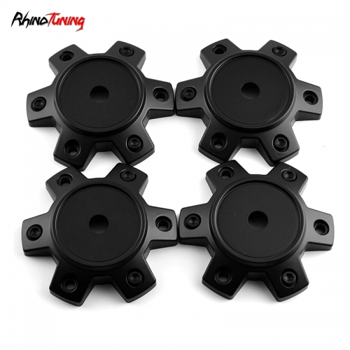 4pcs Black Rhino 113mm 4/16in Wheel Center Caps #C-728 Matte Black