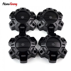 4pcs Monsterims 138mm 5 13/32in Wheel Center Caps Black