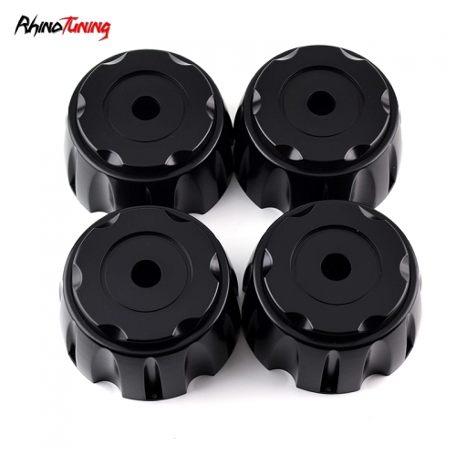 4pcs 111mm 4 11/32in Wheel Center Caps Black