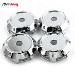 4pcs 60mm 2 11/32in Wheel Center Caps #SF T-033 Bright Silver