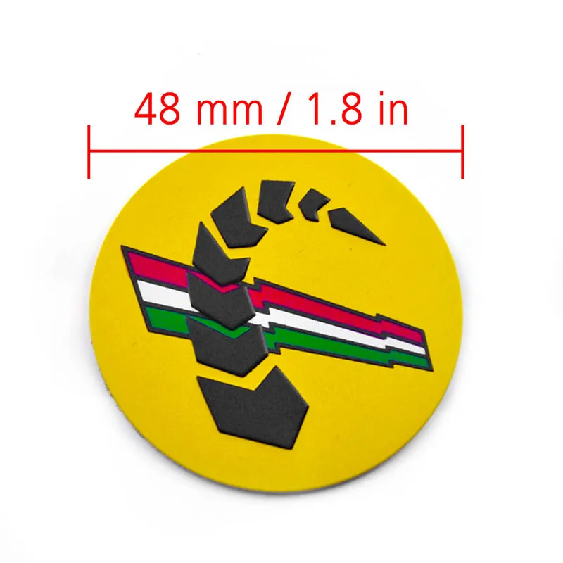 4pcs Abarth 48mm 1 7/8in Wheel Center Sticker Aluminum - 20214079 2 format,webp