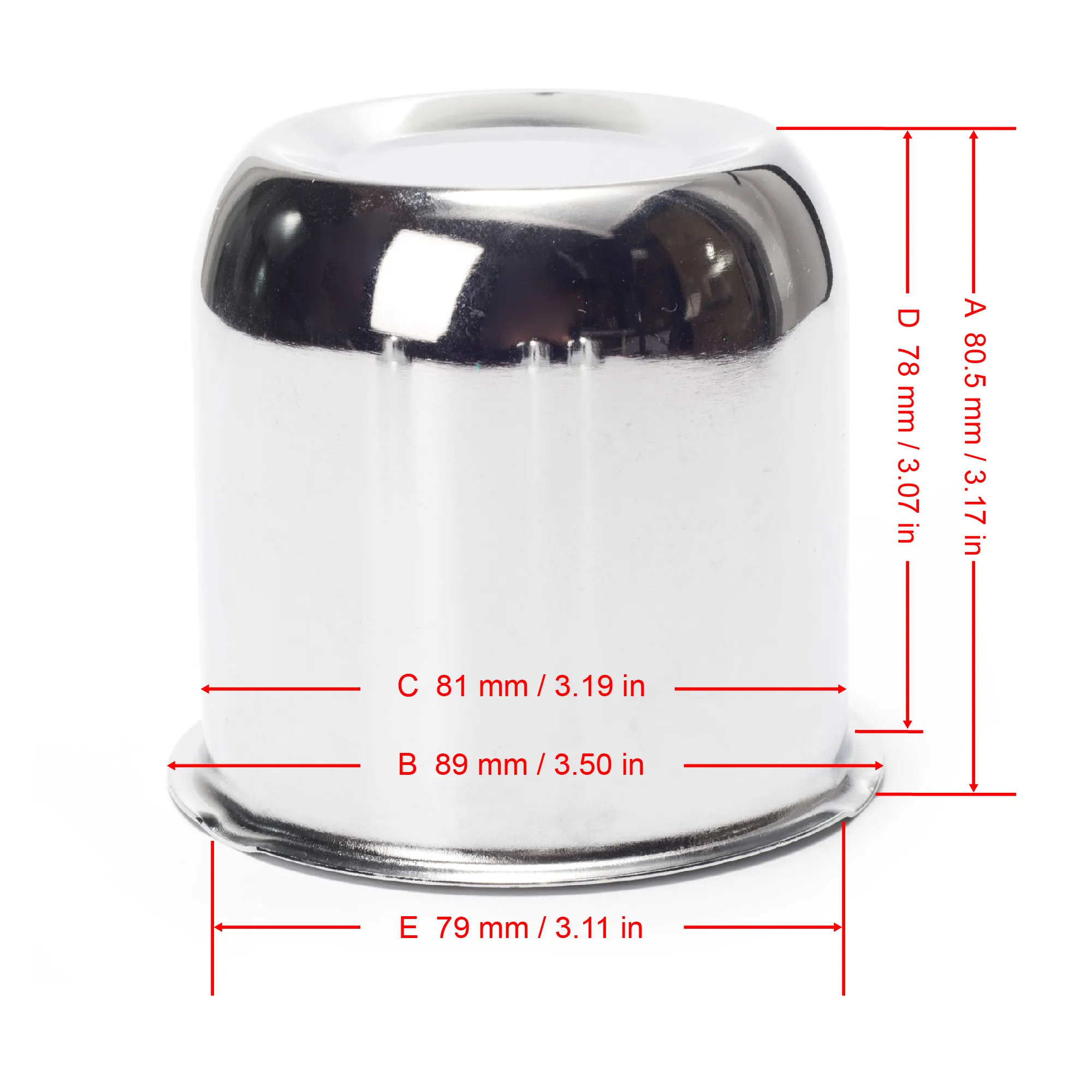 81mm 3.19in Truck Wheels Center Caps Chrome - 20274158 1 format,webp