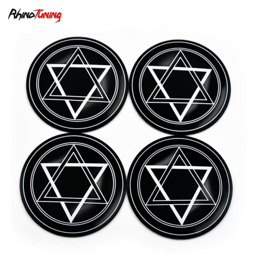 4pcs Dodge 56mm 2 3/16in Center Cap Sticker Aluminum